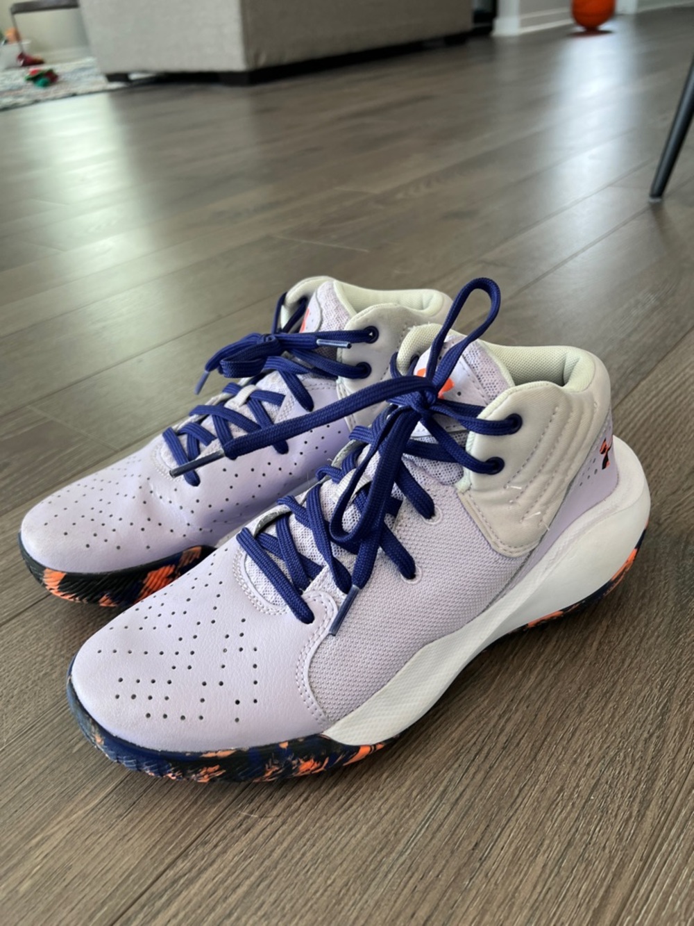 Under Armour Lilac Basketball Sneakers- 6Y